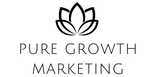 Pure Growth Marketing Black and White logo